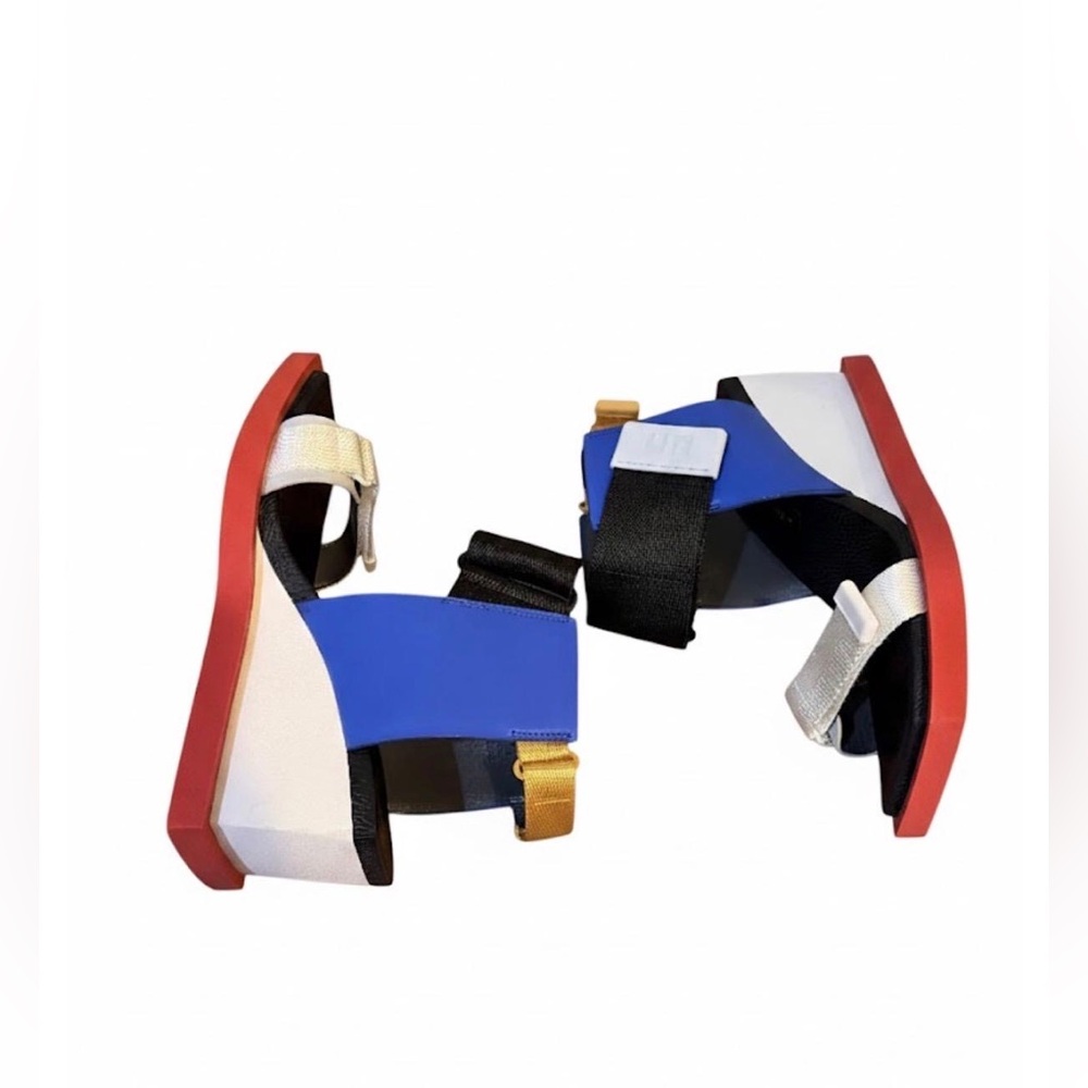United Nude Black and White Sandals with Red Sole - Picture 4 of 16